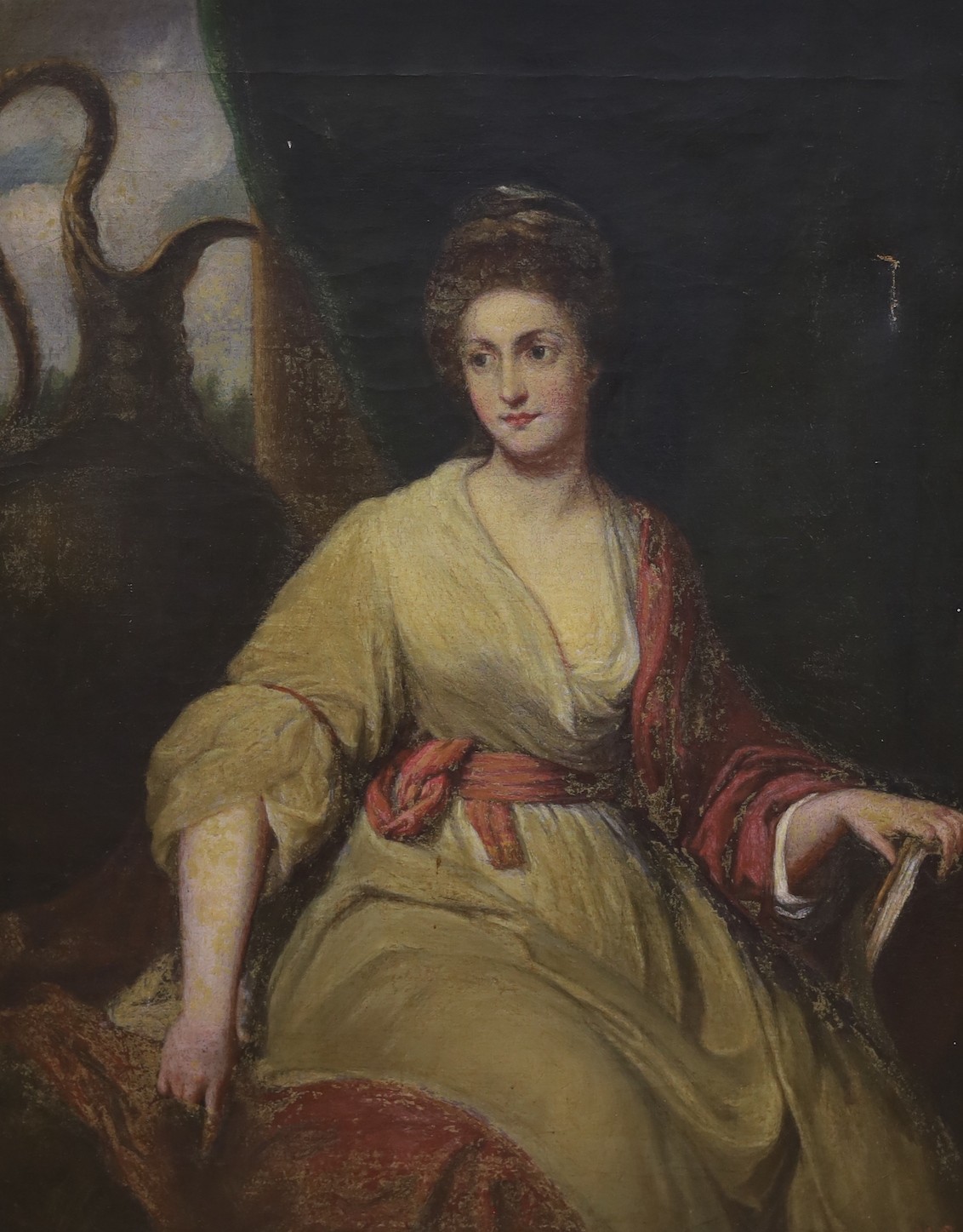 After Reynolds, 19th century oil on canvas, Portrait of Lady Diana Beauclerk, 55 x 43cm